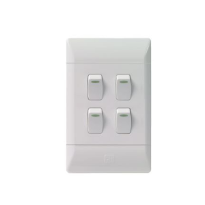 CBI 4L 1W SWITCH 2x4 WHT L125-P